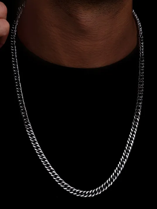 Erkek Çelik Kolye - 6.5 mm Sık Örüm Gurmet Zincir Çelik Kolye