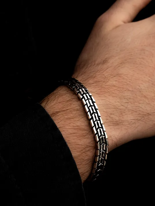 Erkek Gümüş Bileklik -Şerit Model Gümüş Bileklik Künye Erkek Gümüş Bileklik -Şerit Model Gümüş Bileklik Künye