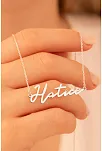 Kadın Gümüş Kolye - Hatice Yazılı 925 Ayar Gümüş Kadın Kolye
