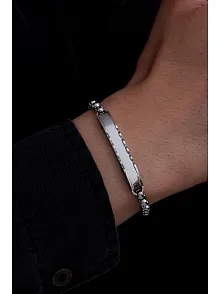 Erkek Çelik bileklik - Polo Zincirli İsim Yazılabilir Çelik Bileklik