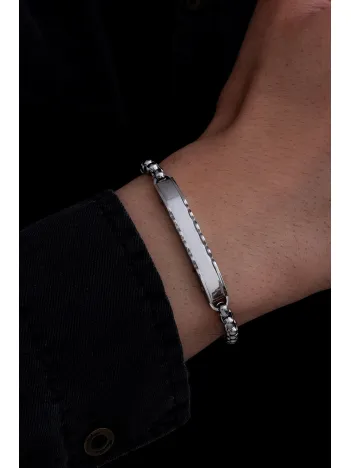 Erkek Çelik bileklik - Polo Zincirli İsim Yazılabilir Çelik Bileklik