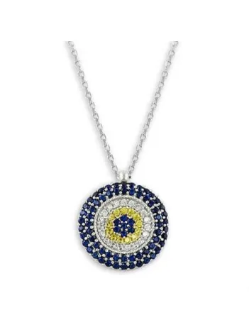 Nazar Boncuklu Göz Bayan Gümüş Kolye