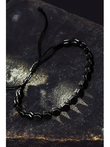 Erkek Kadın Doğal Taş Bileklik - Hematit Doğal Taşlı Makrome Model Unisex Bileklik Erkek Kadın Doğal Taş Bileklik - Hematit Doğal Taşlı Makrome Model Unisex Bileklik