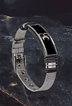 Erkek Çelik Bileklik - Üç Hilal Model Çelik Erkek Bileklik