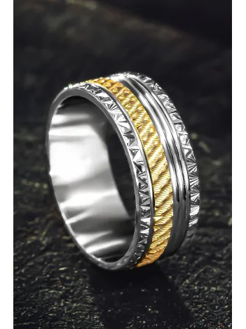 Kadın Gümüş Alyans - Bombeli Altın Şerit 925 Ayar Kadın Yüzük