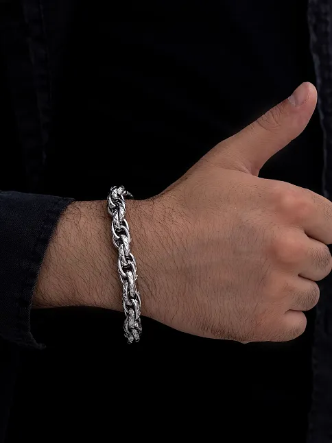 Erkek Çelik Bileklik - Sarmal Model Çelik Bileklik