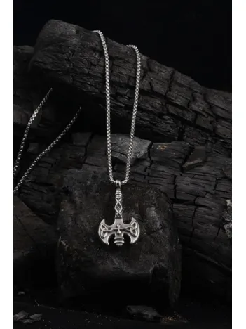 Ottoman Motifli Çift Taraflı Balta Model Çelik Erkek Kolye Zincir CKLBLTMDLKL-GMS Ottoman Motifli Çift Taraflı Balta Model Çelik Erkek Kolye Zincir CKLBLTMDLKL-GMS