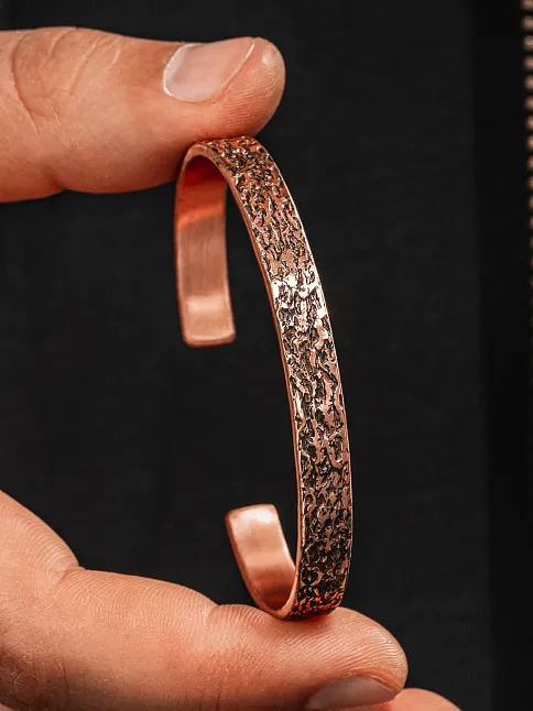 Ağaç Kabuğu Model Bakır Bileklik El Işçiliği Kelepçe Metal Kutu Doğal Taşlar Kadın Erkek Bilezik