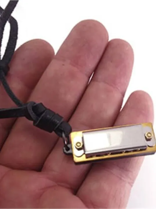 Gerçek Mızıka Erkek Deri Kolye Gerçek Mızıka Erkek Deri Kolye