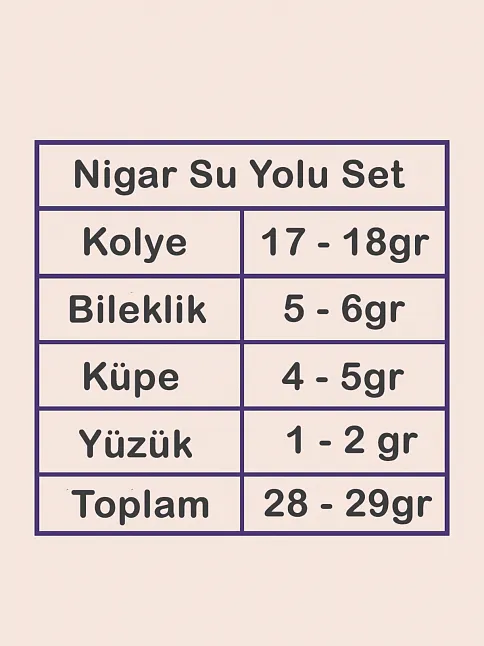 Kadın Gümüş Takı Seti - Nigar Zirkon Taşlı Yaprak Model Kolye, Bileklik, Yüzük, Küpe Tam Set