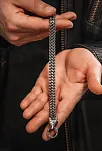 Jaguar Claw 316L Çelik Çift Sıra Örgü Erkek Bileklik - Paslanmaz & Parlak Model Özel Klips Tasarım