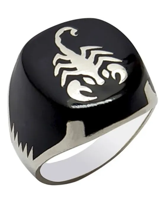 Akrep Gümüş Erkek Yüzük