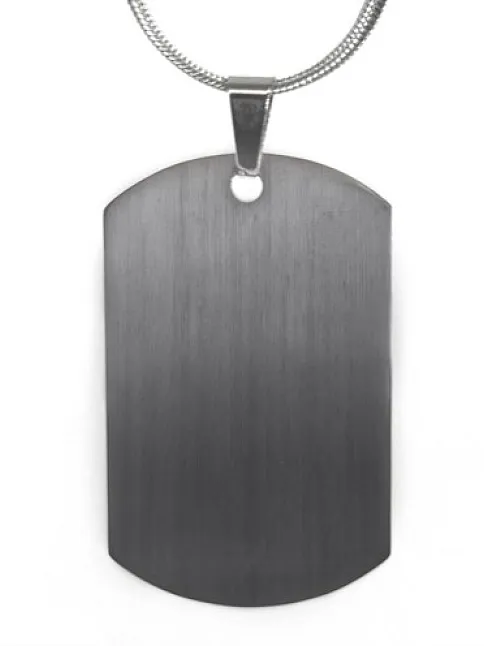 Parlak Paslanmaz Çelik Dogtag İsim Yazılan Asker Künyesi Kolye 5mm