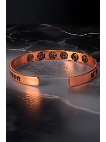 Erkek Kadın Bakır Bileklik - Içi Zırh Ve Koruma Dualı Sayı Sekansları Para Sağlık Metal Kutu Taş Erkek Kadın Bakır Bileklik - Içi Zırh Ve Koruma Dualı Sayı Sekansları Para Sağlık Metal Kutu Taş