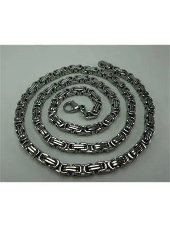 Erkek Çelik Kral Zincir Kolye Bileklik Set