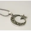 Özel İşçilikli Ay Yıldız Erkek Gümüş Kolye Zincir Orta Boy Özel İşçilikli Ay Yıldız Erkek Gümüş Kolye Zincir Orta Boy