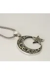 Özel İşçilikli Ay Yıldız Erkek Gümüş Kolye Zincir Orta Boy Özel İşçilikli Ay Yıldız Erkek Gümüş Kolye Zincir Orta Boy