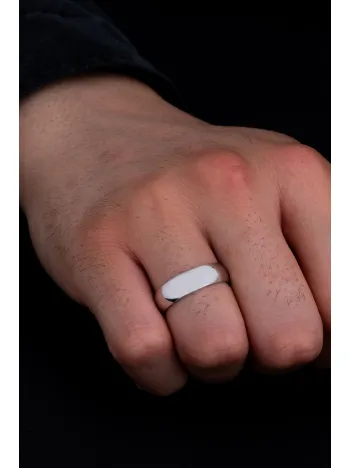 Eliana Tek Gümüş Alyans Yüzük Söz Nişan Yüzükleri Kişiye Özel Ahşap Kutulu