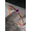Kadın Bakır Bileklik Yüzük Set - Ametist Taşlı Ağaç Kabuğu Model İnce Metal Kutu Kuvars Taşlı Set Kadın Bakır Bileklik Yüzük Set - Ametist Taşlı Ağaç Kabuğu Model İnce Metal Kutu Kuvars Taşlı Set