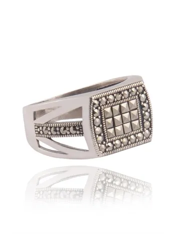 Markazit Taşlı Erkek Gümüş Yüzük Markazit Taşlı Erkek Gümüş Yüzük