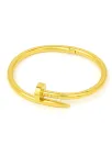 Paslanmaz Çelik Erkek Bayan Çivi Bileklik-Sarı