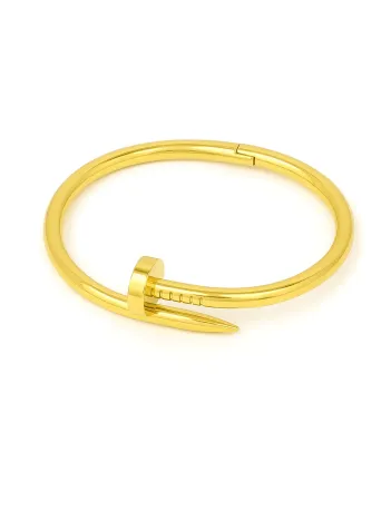 Paslanmaz Çelik Erkek Bayan Çivi Bileklik-Sarı