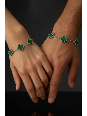 Kadın Bakır Bileklik - Turkuaz Firuze Taşlı Damla Model Kadın Bilezik Metal Kutulu ve Doğal Taşlar