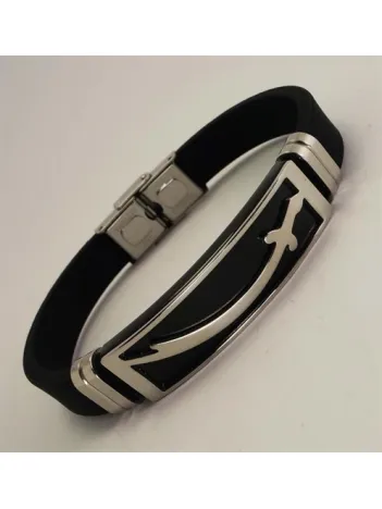 Zülfikar Kılıç Kauçuk Çelik Erkek Bileklik