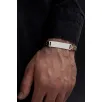 Erkek Gümüş Bileklik - İsim Yazılabilir 4mm Kare kral Gümüş Bileklik