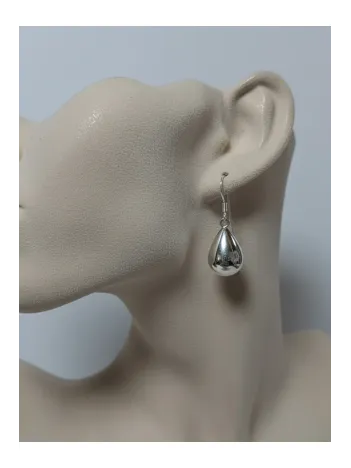 Kadın Gümüş Kolye - 925 Ayar Gümüş Damla Model Kadın Küpe