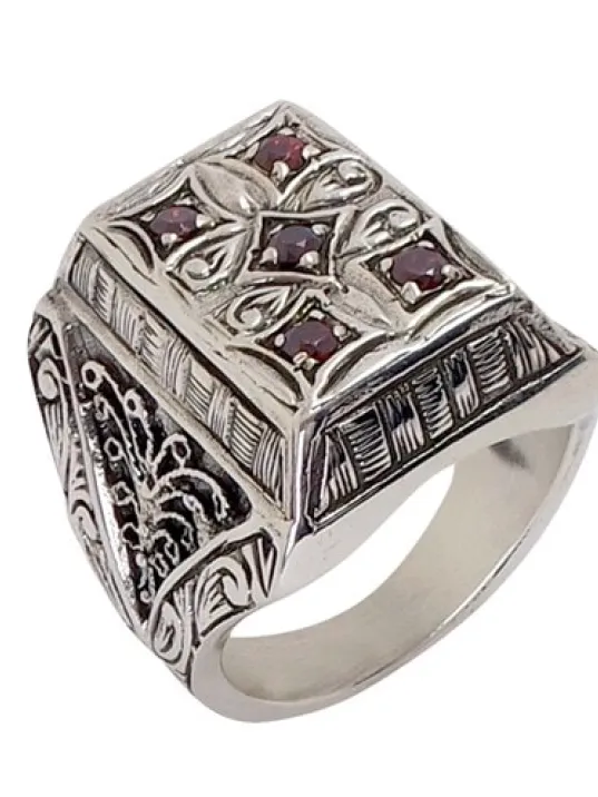 Erzurum İşi Özel Tasarım Erkek Gümüş Yüzük Erzurum İşi Özel Tasarım Erkek Gümüş Yüzük