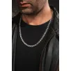 Erkek Gümüş Kolye - 8mm Füzyon Kare Kral Gümüş Erkek Zincir Erkek Gümüş Kolye - 8mm Füzyon Kare Kral Gümüş Erkek Zincir