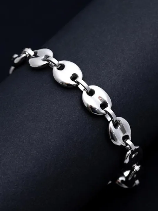 Gemici Model Erkek Çelik Bileklik Künye Orta Kalınlıkta