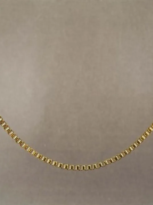 OttoMan Altın Rengi Kübik Erkek Kolye Zincir İnce Zarif Model