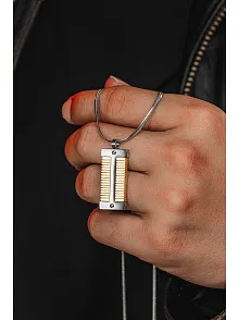 Erkek Çelik Kolye - Antik Şekil Model Erkek Kolye