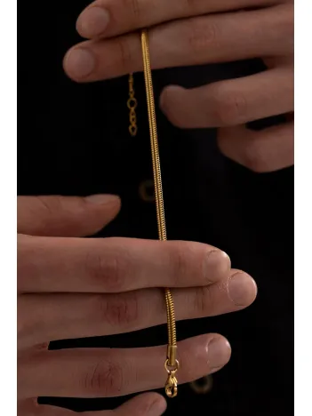 Erkek Çelik Bileklik - Altın Kaplama Sarp Model Erkek Bileklik