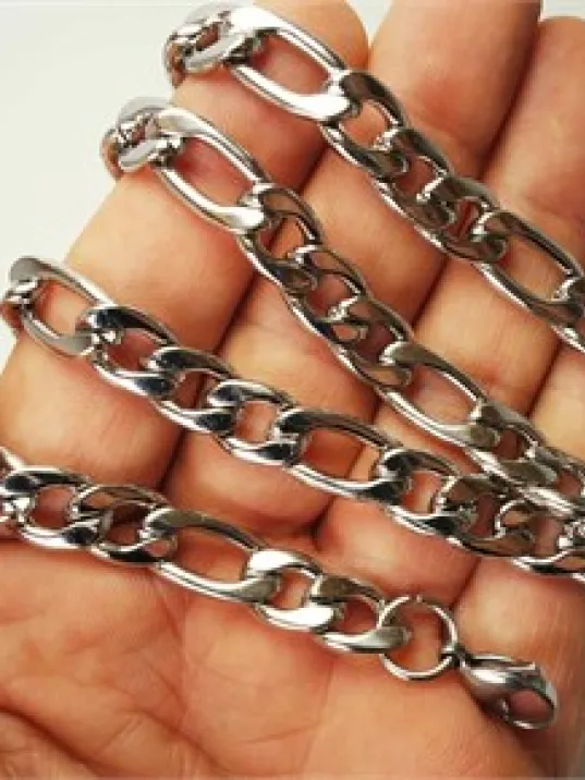 FİGARO ÇELİK ERKEK KOLYE VE BİLEKLİK SET KALIN MODEL