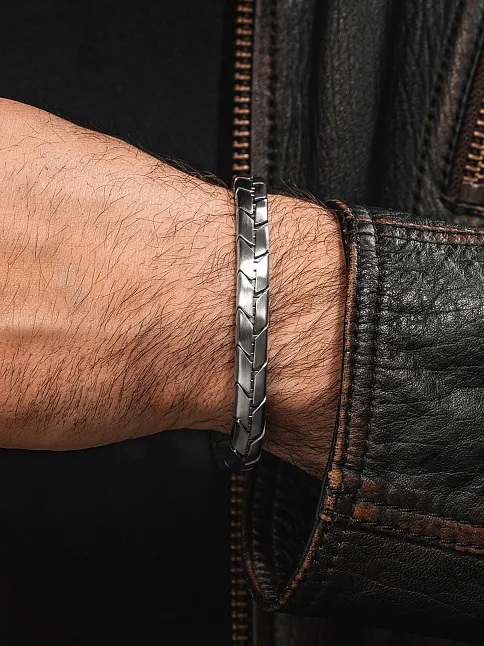 Magnum Flex Kelepçe Model - Mat Esnek Manyetik Çelik Erkek Bileklik