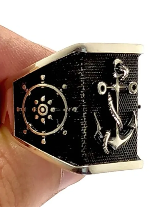 Dümen Çapa Erkek Gümüş Yüzük