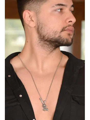 Ottoman Rock’n Roll Erkek Çelik Zincir Kolye Cklrockırol-gms Ottoman Rock’n Roll Erkek Çelik Zincir Kolye Cklrockırol-gms