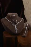 İlyada Bayan Zirkon Taşlı Gümüş Su Yolu Set - Kolye, Bileklik, Küpe, Yüzük İlyada Bayan Zirkon Taşlı Gümüş Su Yolu Set - Kolye, Bileklik, Küpe, Yüzük