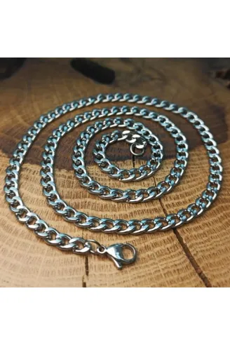5.5 mm Gurmet Erkek Çelik Kolye Zincir İnce Model