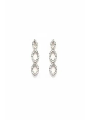 Mekik Su Yolu Gümüş Küpe