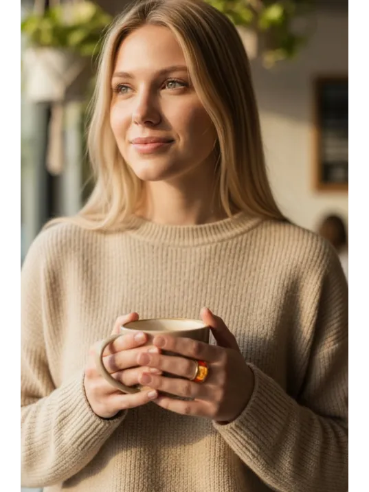 Kadın Bakır Yüzük - Sun Love Model Özel Baskı Ayarlanabilir Yüzük