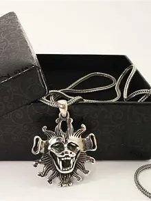 Gotik Kurt Adam Gümüş Erkek Kolye Zincir