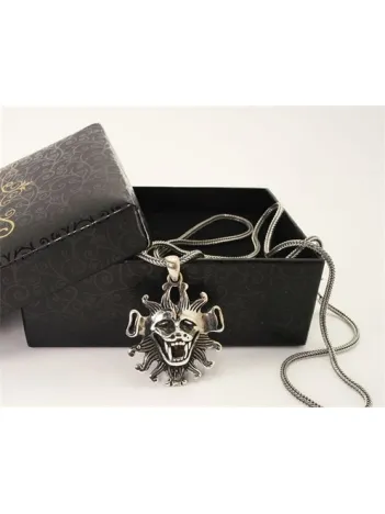 Gotik Kurt Adam Gümüş Erkek Kolye Zincir