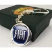 Gümüş Fiat Anahtarlık Mavi Mineli