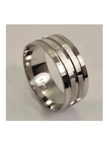 Atlantis Model Erkek Gümüş Tek Alyans Yüzük Nişan Söz Yüzükleri