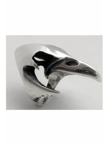 Erkek Gümüş Yüzük - Kuzgun Kafası 925 Ayar Gümüş Erkek Yüzük Erkek Gümüş Yüzük - Kuzgun Kafası 925 Ayar Gümüş Erkek Yüzük