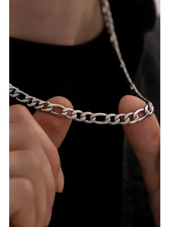 Figaro Çizgili Erkek Çelik Zincir Kolye CKLGMSFGRCZ